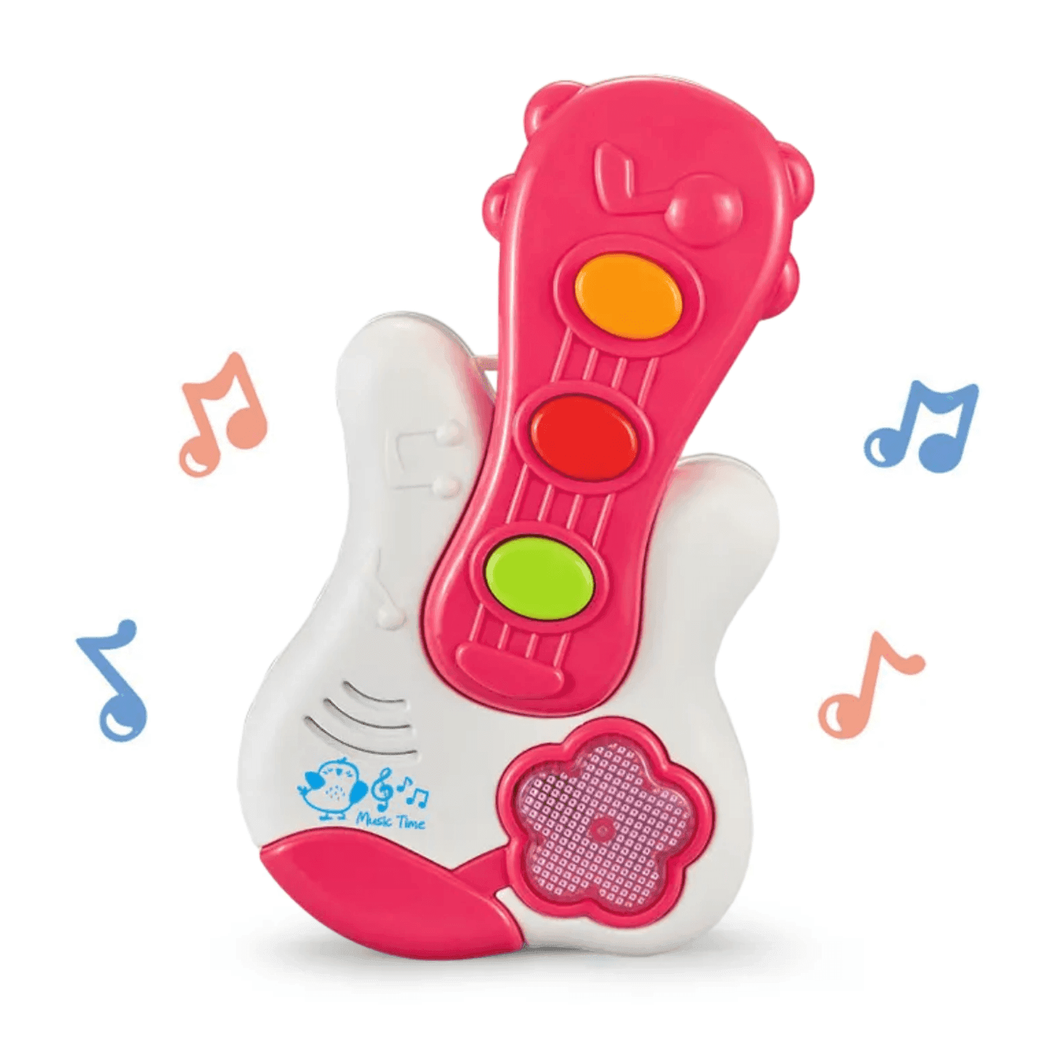Juguete Piano Musical Con Luces Sonidos Forma Guitarra Bebe - Fliperex
