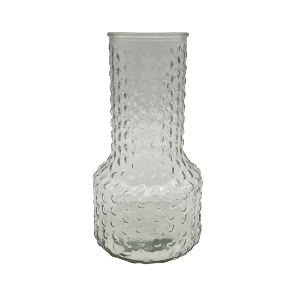 Florero Decorativo De Vidrio Con Diseño Base Ancha Blanco 25 - Fliperex