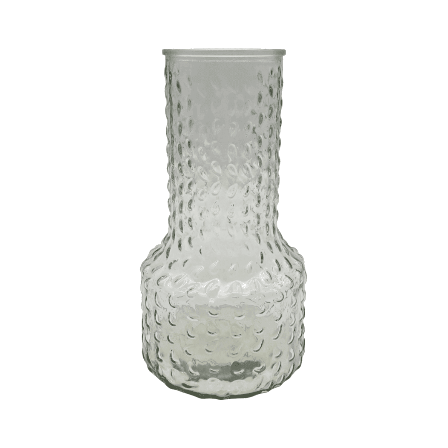 Florero Decorativo De Vidrio Con Diseño Base Ancha Blanco 25 - Fliperex