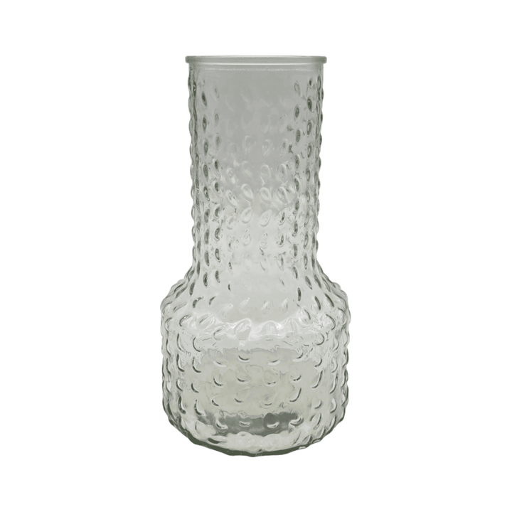 Florero Decorativo De Vidrio Con Diseño Base Ancha Blanco 25 - vista 2