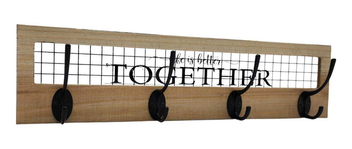 Perchero De Pared Con 4 Perchas Dobles Together - vista 2