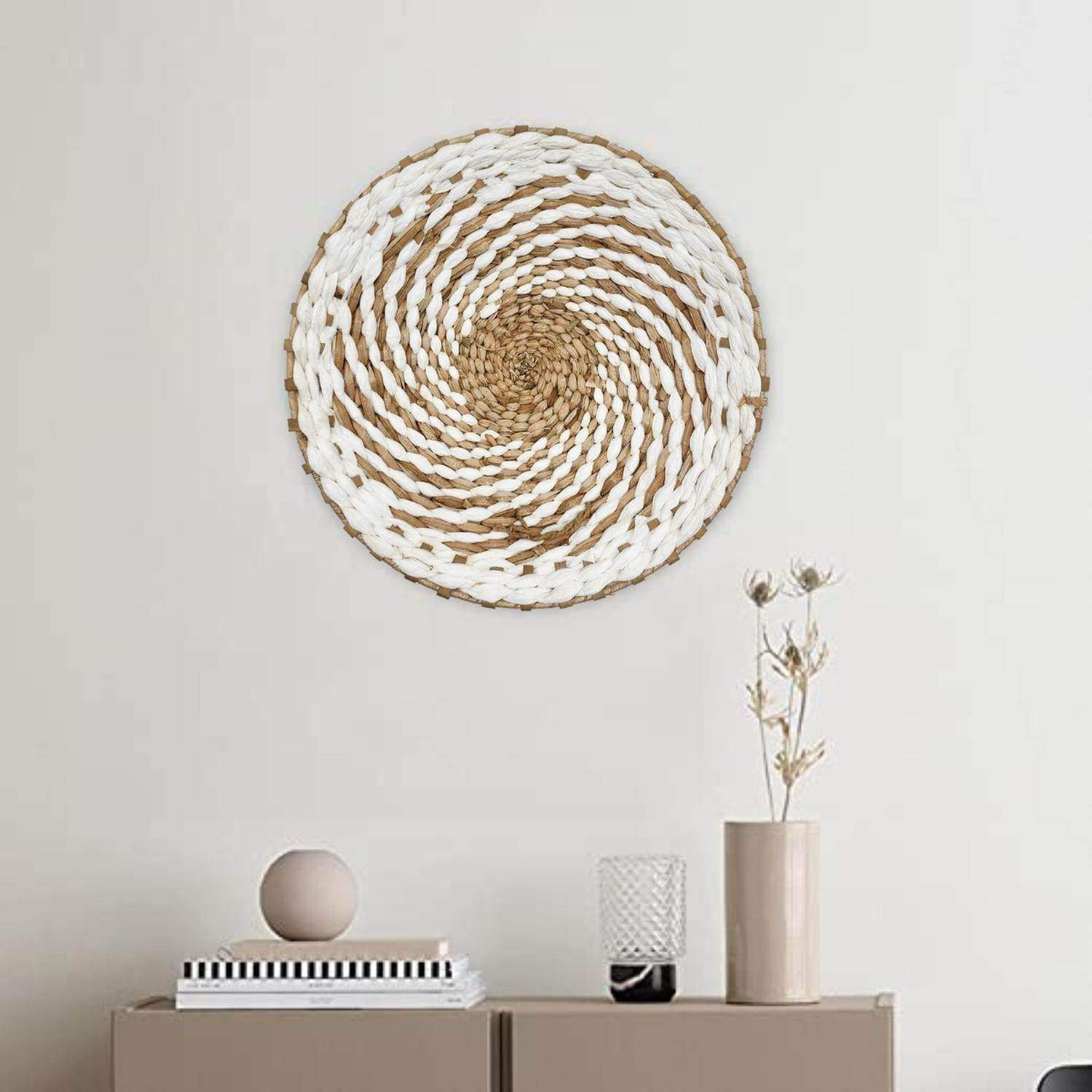 Circulo Decoración De Mimbre Para Pared Casa Terraza Variado - Fliperex