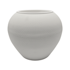 Set 3 Maceteros Plastico Redondo Ovalado Moderno Textura S - Fliperex