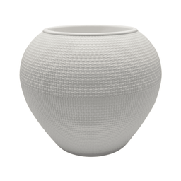 Set 3 Maceteros Plastico Redondo Ovalado Moderno Textura S - Fliperex