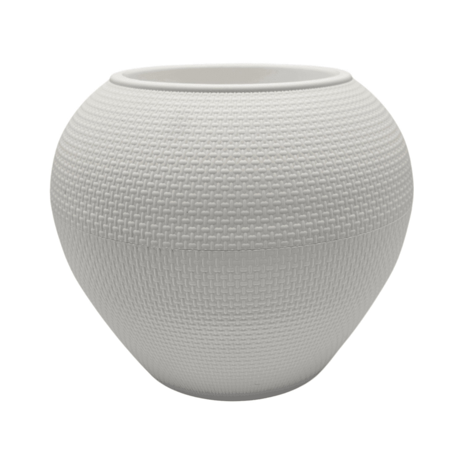 Set 3 Maceteros Plastico Redondo Ovalado Moderno Textura S - Fliperex