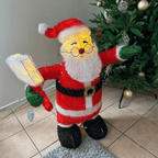 Viejo Pascuero Santa Papa Noel Navidad 95 CM a Pilas Luz Led - Fliperex
