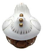 Gallina Decorativa Porta Huevos Cesta De Huevos Blanca - Fliperex