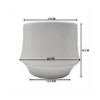 Macetero Maceta De Ceramica Elegante Blanco Liso Brillante M - Fliperex