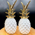 Set 2 Figuras Piñas Decorativas De Ceramica Adorno Decohogar - Fliperex