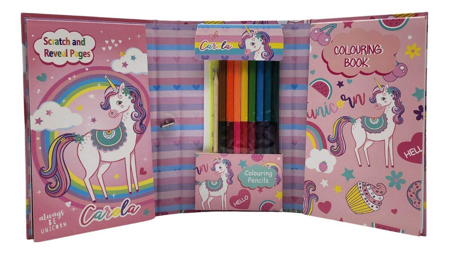 Set De Arte Para Niños Lapices Dibujos y Pizarra Colorear - Fliperex