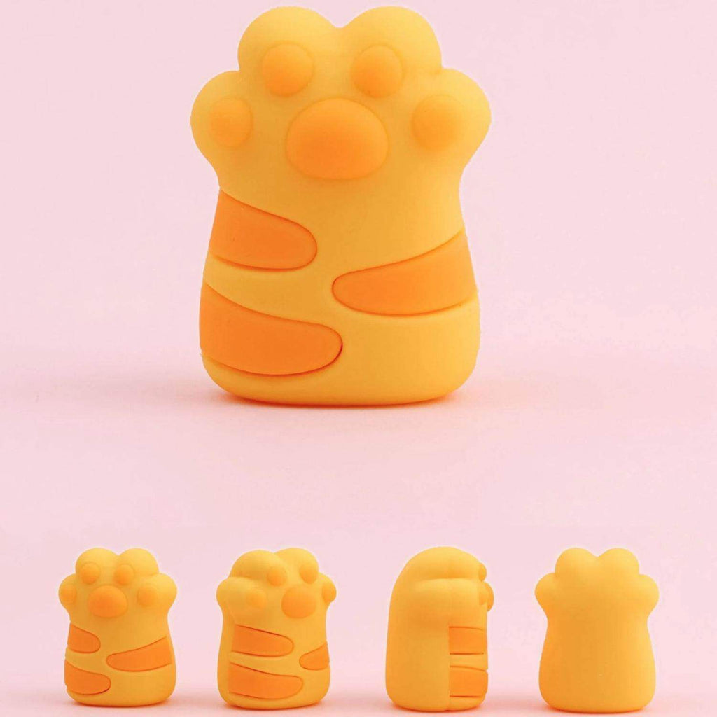 Set 2 Gomas De Borrar Patita De Gato Kawaii Colores - Fliperex
