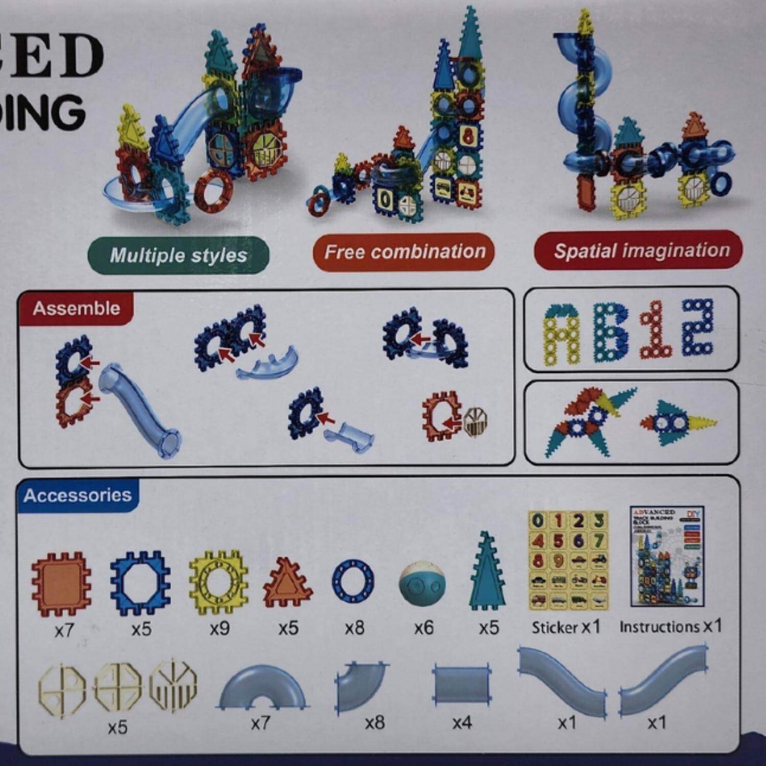 Set De Construccion Tobogan Carrera De Bolitas 73 Piezas - Fliperex
