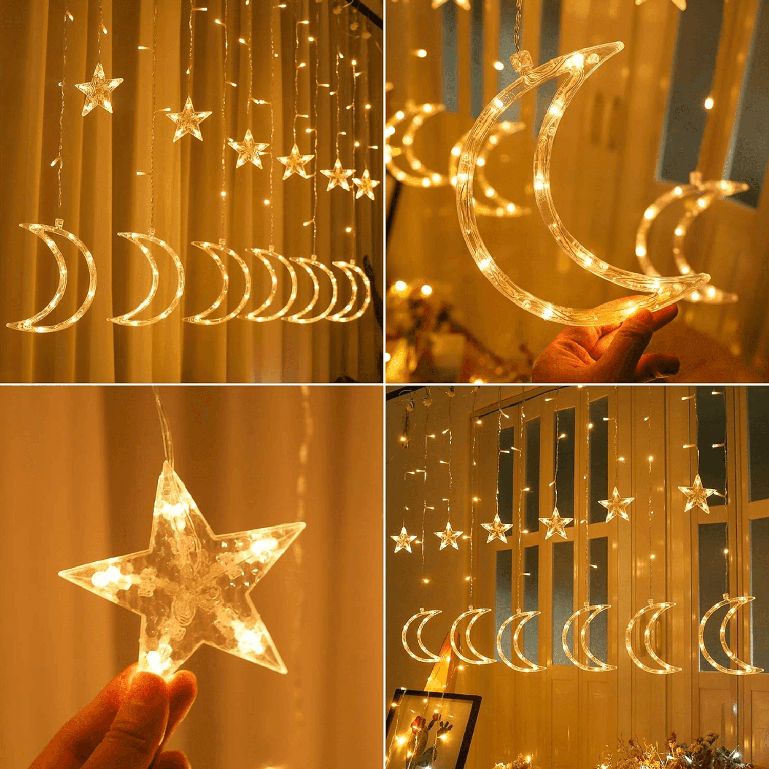 Cortina De Luces Cortina Led Luces Navideñas Guirnalda Luces - Fliperex