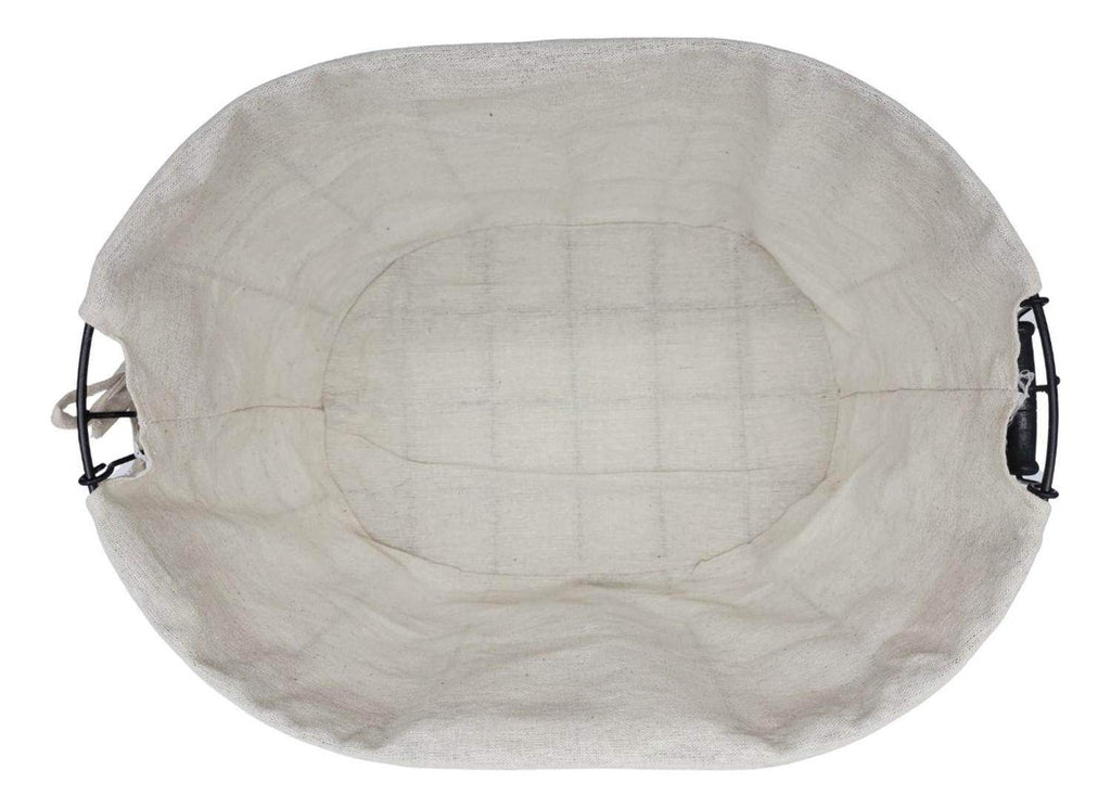 Panera Tela Ovalada Metalica Multiuso Canasto Frutera Cocina - Fliperex