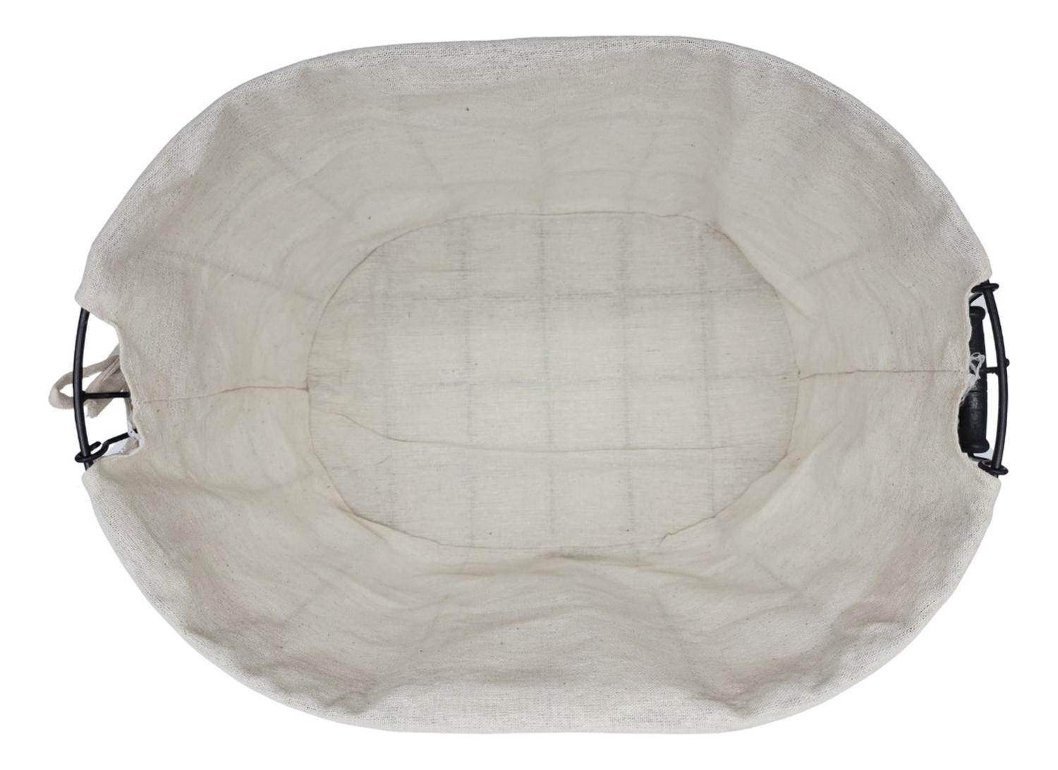 Panera Tela Ovalada Metalica Multiuso Canasto Frutera Cocina - Fliperex