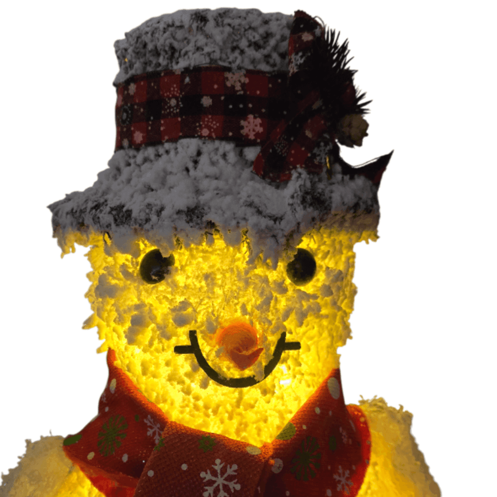 Muñeco De Nieve Navideño De Navidad 50 CM Luz Led Calida - Fliperex