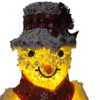 Muñeco De Nieve Navideño De Navidad 50 CM Luz Led Calida - Fliperex