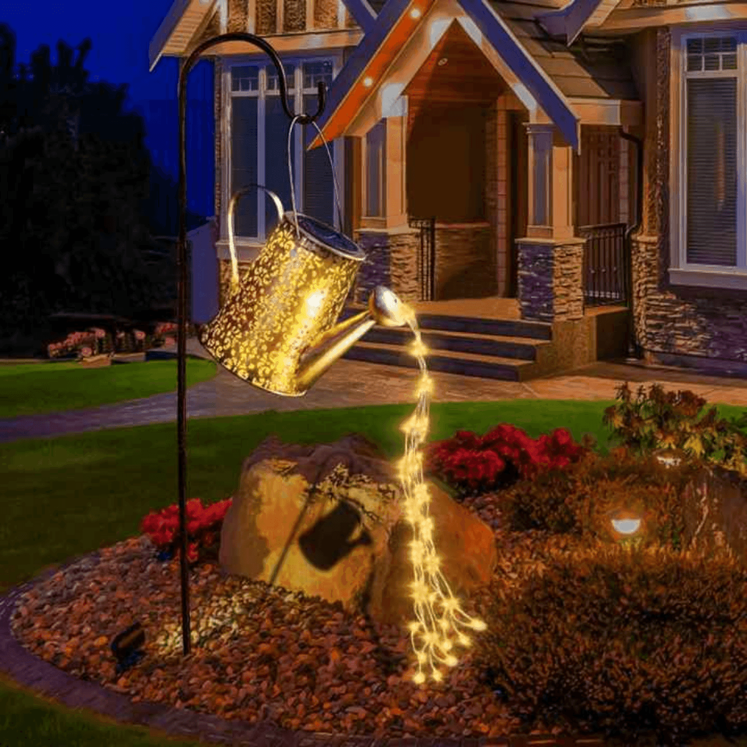 Regadera Solar Led Decorativa Impermeable Jardin Decoracion - Fliperex