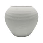 Set 3 Maceteros Plastico Redondo Ovalado Moderno Textura S - Fliperex