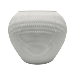 Set 3 Maceteros Plastico Redondo Ovalado Moderno Textura S - Fliperex