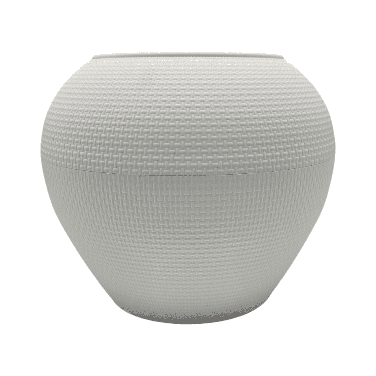 Set 3 Maceteros Plastico Redondo Ovalado Moderno Textura S - Fliperex