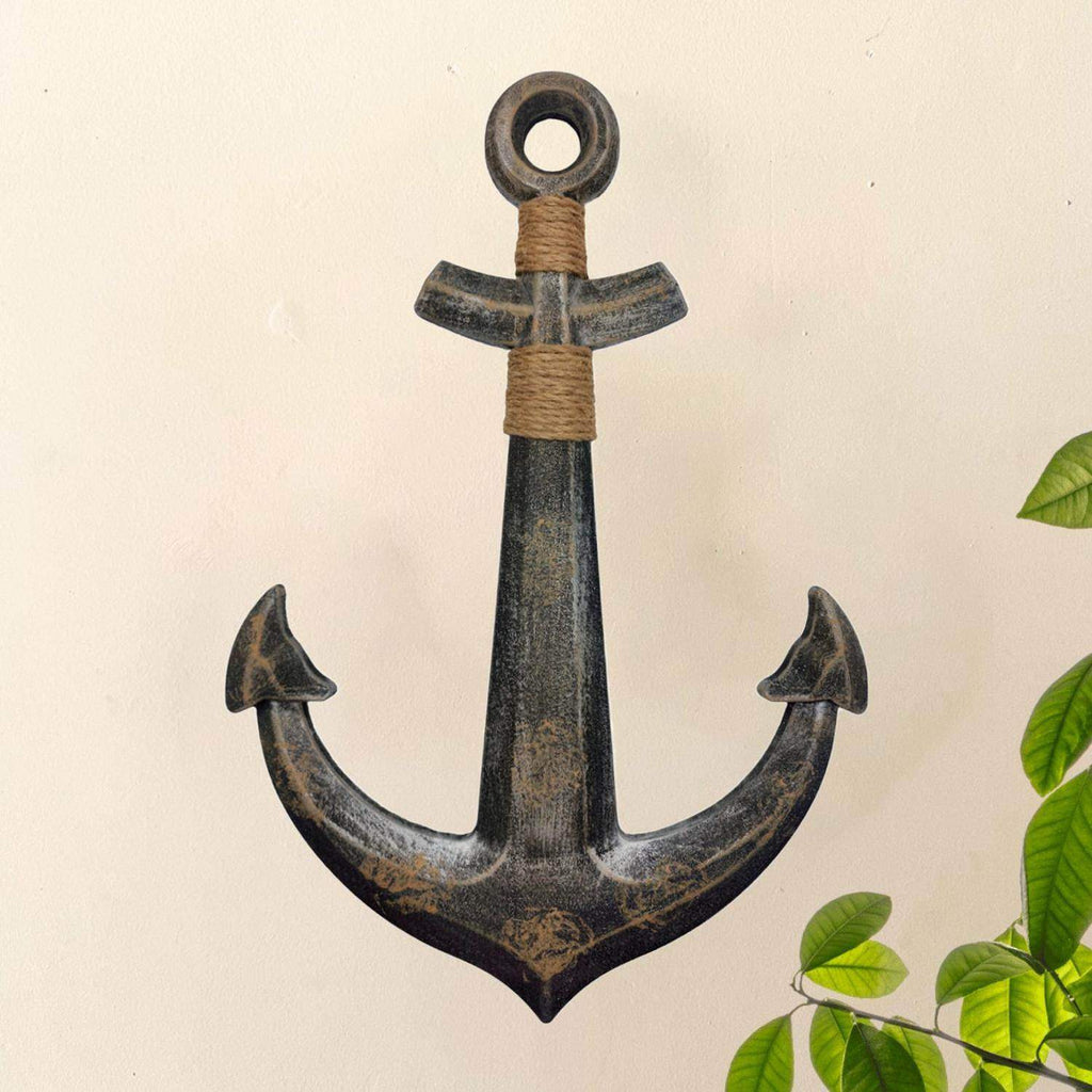 Ancla Decorativo De Madera Gris Oscuro Para Pared Decoracion - Fliperex