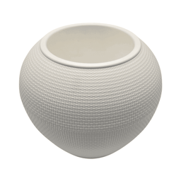 Set 2 Maceteros Plastico Redondo Ovalado Moderno Textura S - Fliperex