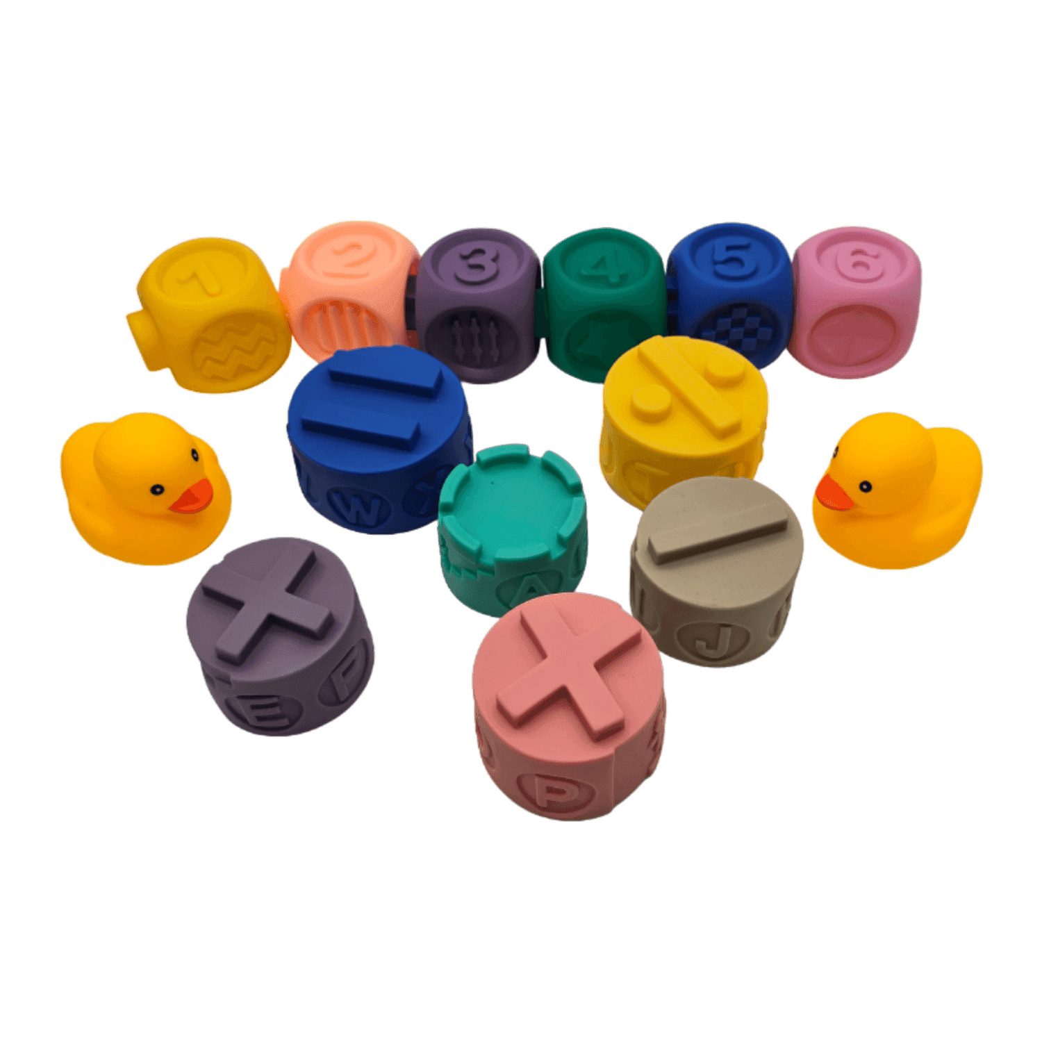 Juguete Didactico Para Bebe Sensorial Apilable Bloques Suave - Fliperex