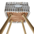 Set 2 Macetero Pedestal Madera Rustico Porta Macetero Blanco - Fliperex