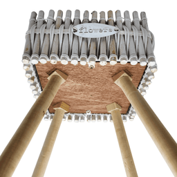 Set 2 Macetero Pedestal Madera Rustico Porta Macetero Blanco - Fliperex