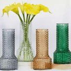 Florero Decorativo De Vidrio Con Diseño Base Ancha Blanco 25 - Fliperex