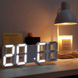 Reloj Despertador Digital Led 3d De Escritorio O Muro - Fliperex