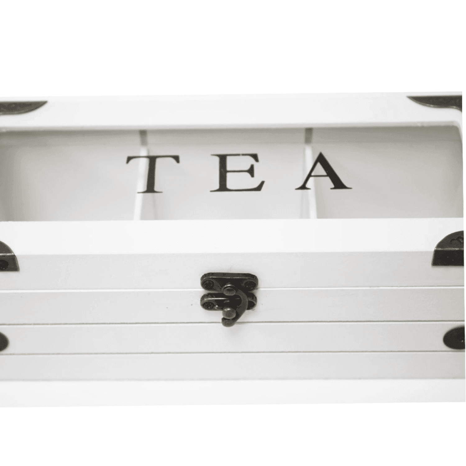 Caja De Te 3 Divisiones Tapa Con Diseño Decorativa Decohogar - Fliperex