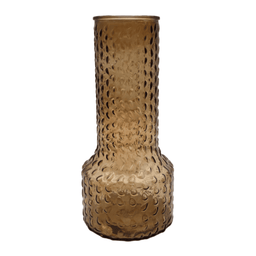 Florero Decorativo De Vidrio Con Diseño Base Ancha Café 30 - Fliperex