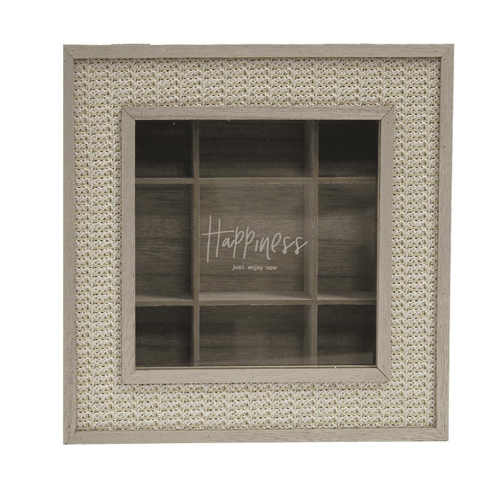 Caja De Té 9 Divisiones Tapa Con Diseño Decorativa - Fliperex