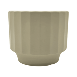 Macetero Maceta De Ceramica Limon Mate Lineas Verticales L - Fliperex