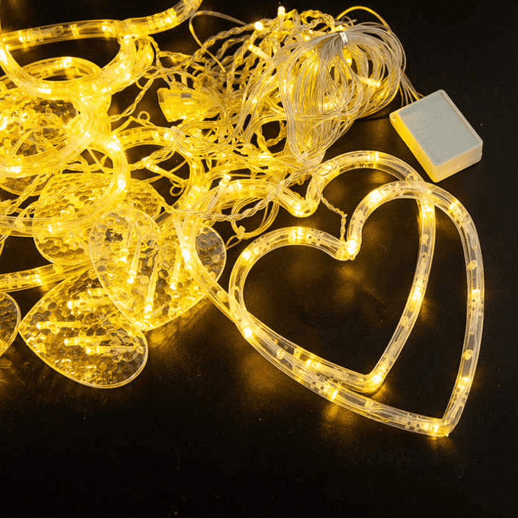Luces Navideñas Solares Led Corazones Decoracion Navidad - Fliperex