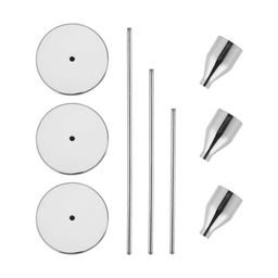 Set 3 Candelabros Porta Velas Plateado Decora Centro De Mesa - Fliperex