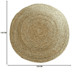 Alfombra De Yute Tradicional Rustica Circular Color Natural - Fliperex