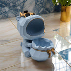 Escultura Decorativa Fortuna Porta Objetos Nordica Celeste - Fliperex