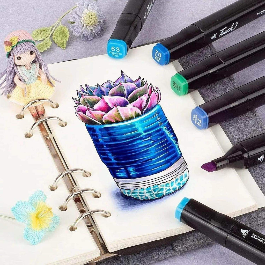 Set 36 Marcadores Doble Punta Rotuladores Plumones Touch - Fliperex