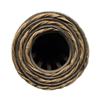 Jarron Florero Decorativo Tejido Rattan Moderno Café 50 CM - Fliperex