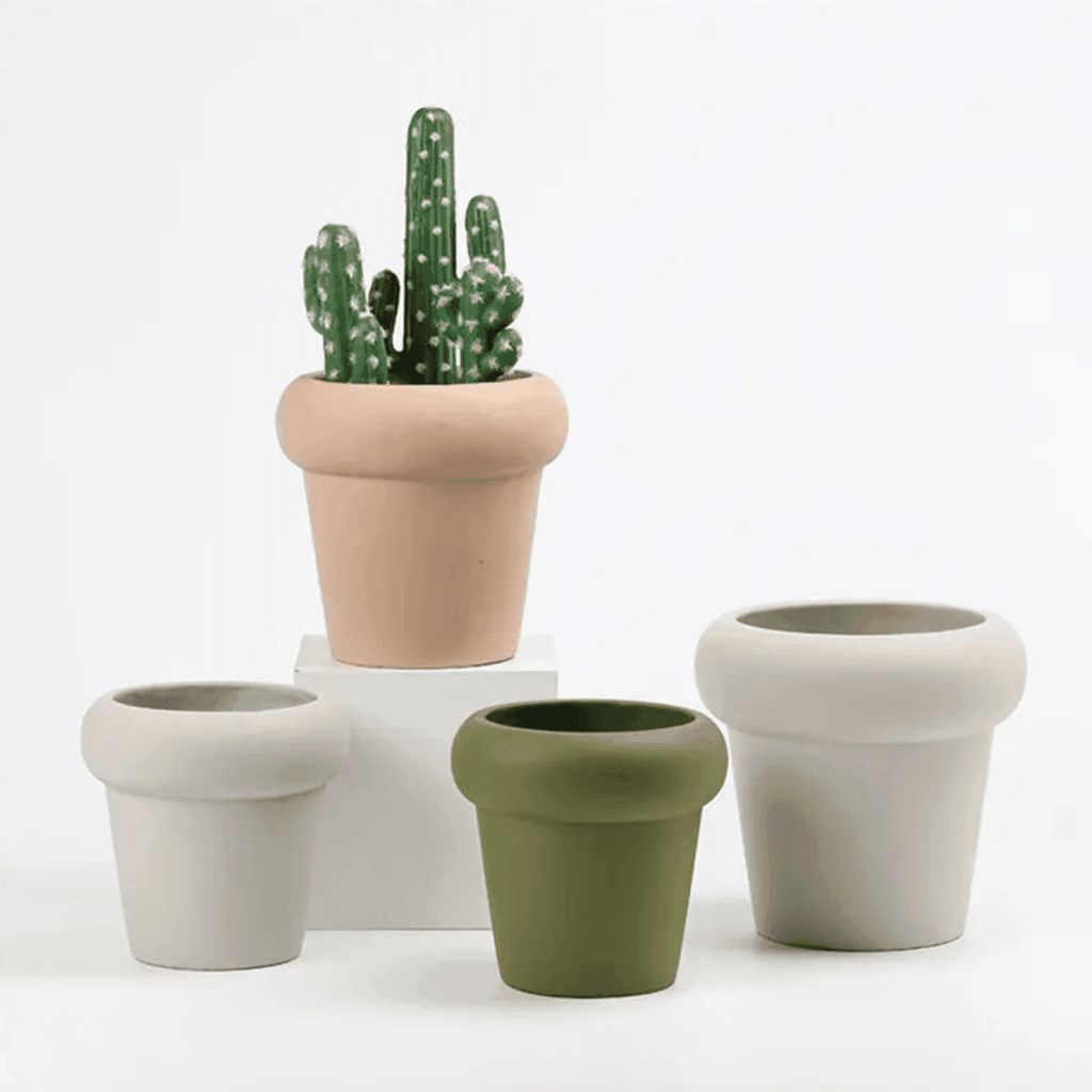 Macetero Maceta Estilo Escandinavo Acabado Moderno Gris - Fliperex