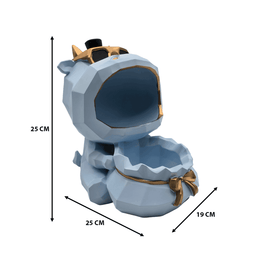 Escultura Decorativa Fortuna Porta Objetos Nordica Celeste - Fliperex