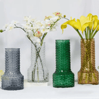 Florero Decorativo De Vidrio Con Diseño Base Ancha Blanco 25 - Fliperex