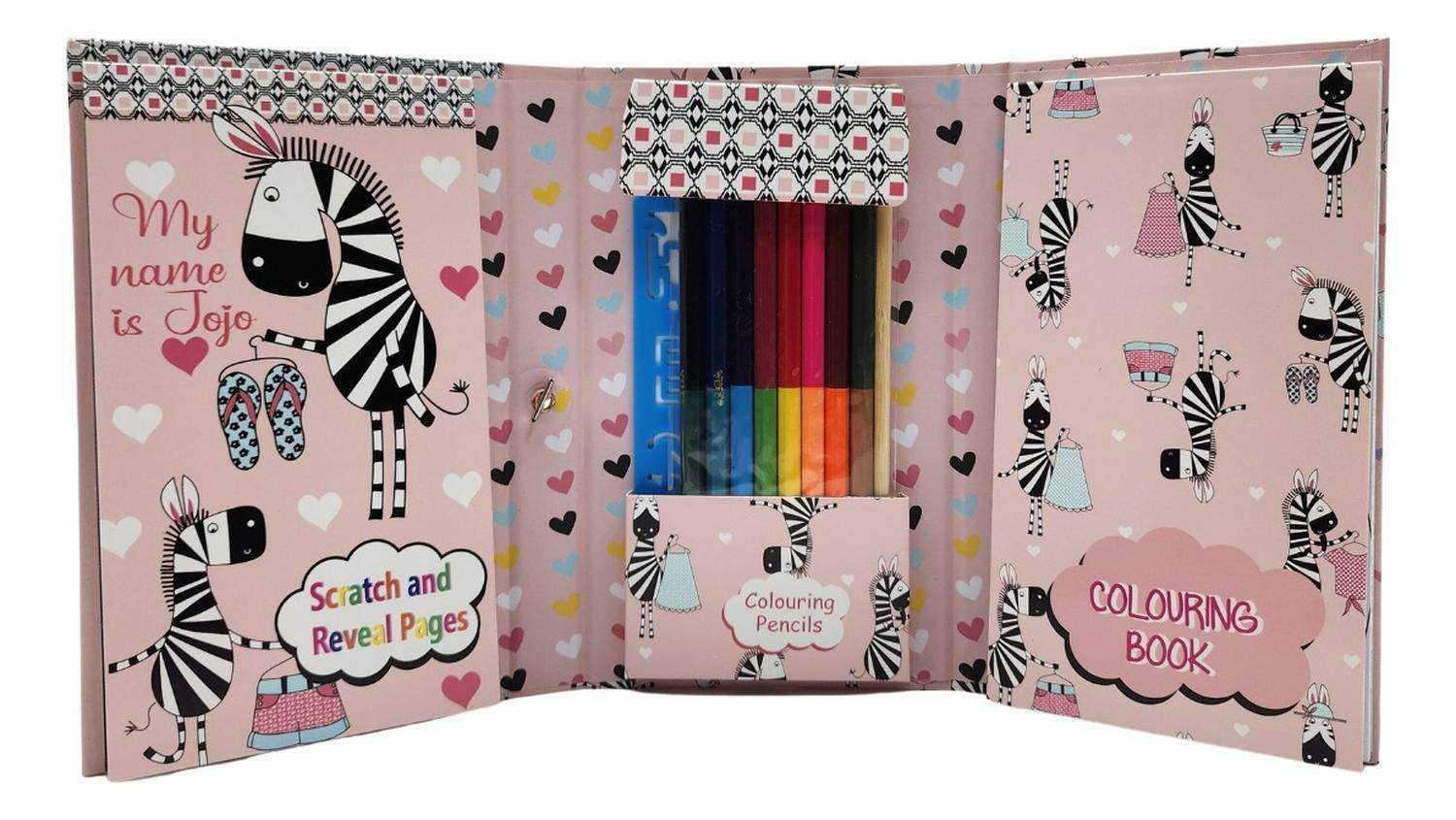 Set De Arte Para Niños Lapices Dibujos y Pizarra Colorear - Fliperex