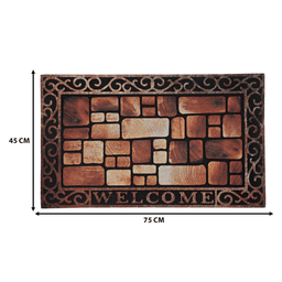 Alfombra Limpiapies Felpudo Alfombra De Entrada Vintage Café - Fliperex