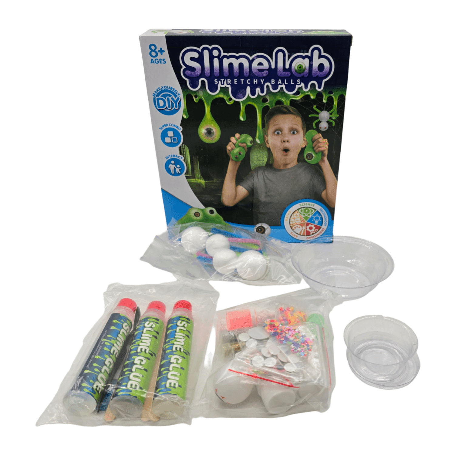 Kit De Ciencia Experimento Completo Slime Stretchy Balls Pro - Fliperex