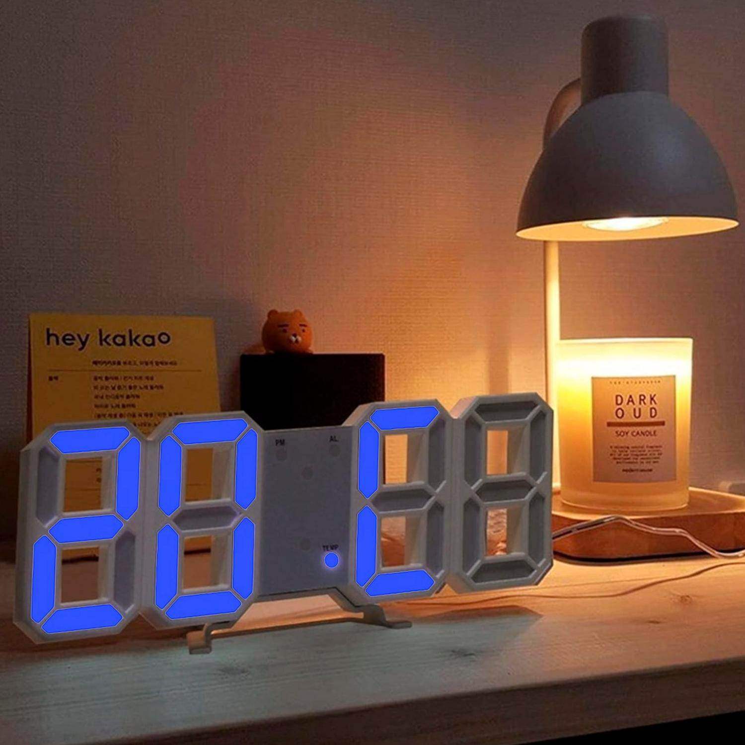 Reloj Despertador Digital Led 3d De Escritorio O Muro - Fliperex
