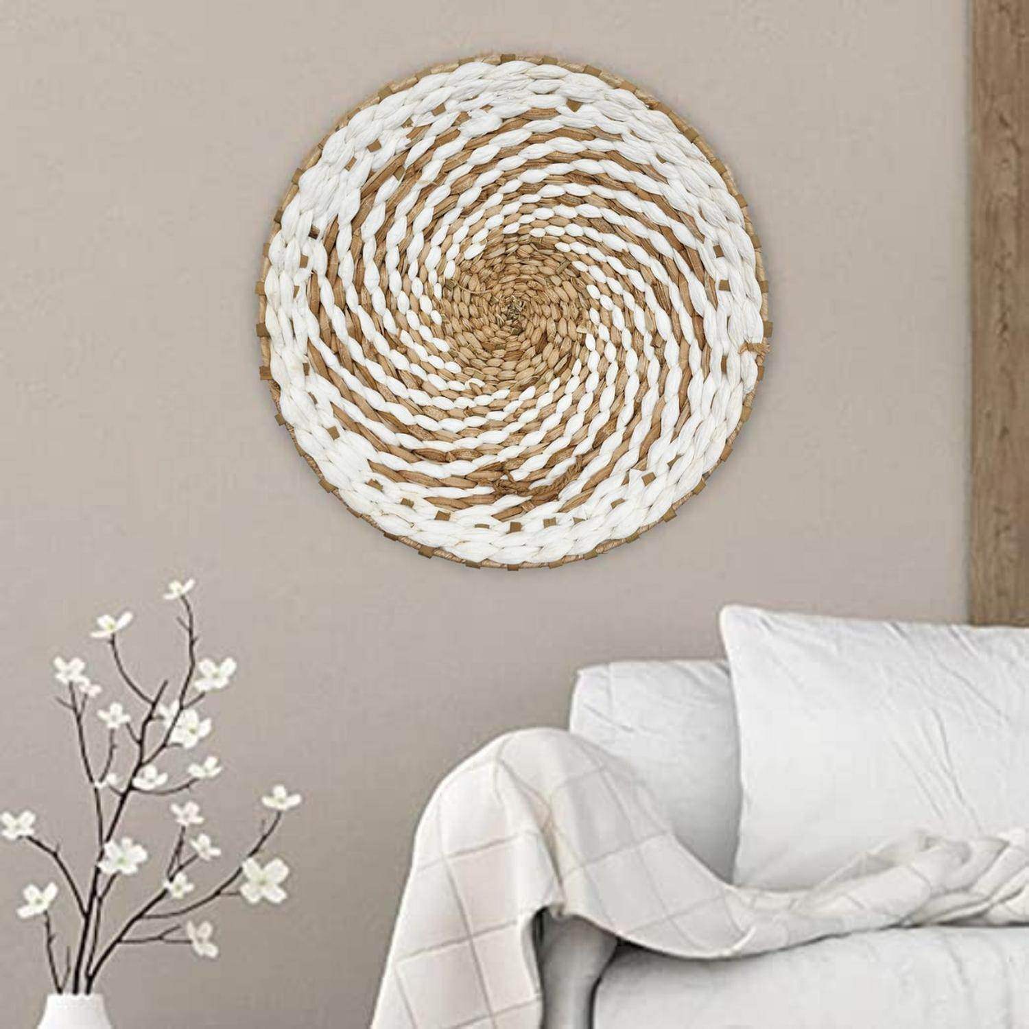 Circulo Decoración De Mimbre Para Pared Casa Terraza Variado - Fliperex